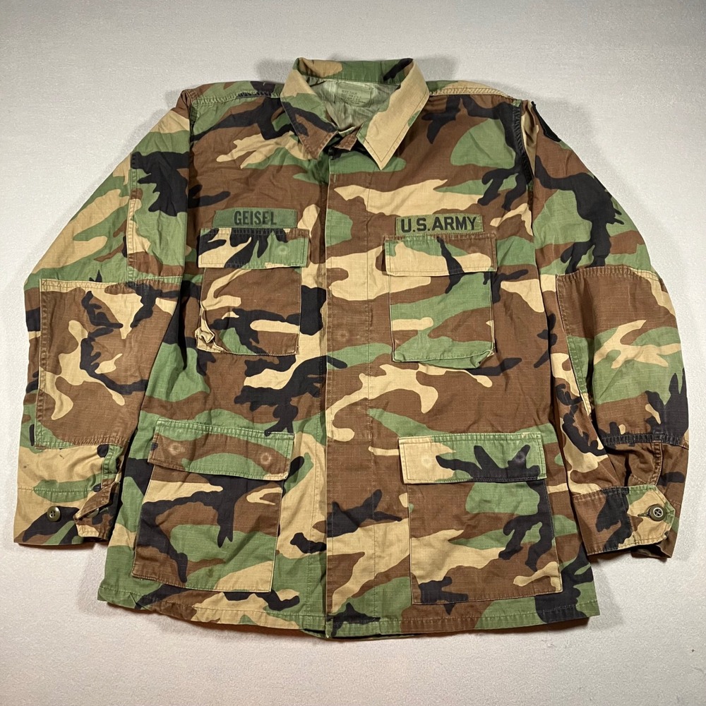 Vintage US Army Woodland Camo BDU Field Jacket Ripstop M Regular 28th Infantry